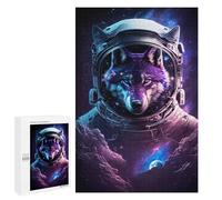 Casse-têtes pour Adultes 1000 PCS Wolf Astronaut Space Art Print Casse-têtes pour Adolescents : Améliore La Mémoire, Stimulant Et Amusant pour Toute La Famille 1000 PCS