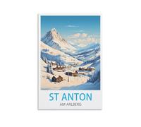 Casse-têtes pour Adultes 1000 St Anton Am Arlbergs Casse-têtes pour Jeux d’activités familiales Difficiles Casse-tête DIY pour la décoration intérieure 38x52cm