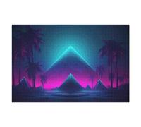 Casse-têtes pour Adultes 1000pcs(75x50cm) Synth Wave Pyramid Dreams Casse-têtes pour Adolescents Jeu De Réflexion Défi Difficile Activités Amusantes À La Maison 1000pcs(75x50cm)
