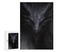 Casse-têtes pour Adultes 300 PCS Dark Dragon Fantasy Artwork -2 Casse-têtes pour Adolescents : Améliore La Mémoire, Stimulant Et Amusant pour Toute La Famille 300 PCS