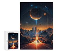 Casse-têtes pour Adultes 300 PCS Interstellar Highway to The Future Casse-têtes pour Adultes - Jeu De Réflexion - Décoration Parfaite - Cadeaux d'anniversaire Et De Noël Uniques 300 PCS