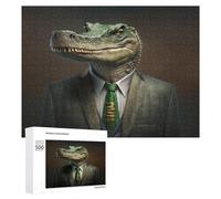 Casse-têtes pour Adultes 500 PCS Casse-têtes Business Crocodile The Ultimate Entrepreneur Casse-têtes pour Adultes Jeu Familial Cadeaux pour Femmes pour Anniversaire, Noël 500 PCS