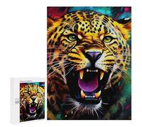 Casse-têtes pour Adultes 500 PCS Leopard Roar Wild Energy Casse-têtes pour Adultes - Jeu De Réflexion - Décoration Parfaite - Cadeaux d'anniversaire Et De Noël Uniques 500 PCS