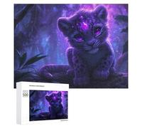 Casse-têtes pour Adultes 500 PCS Magical Amazon Leopard Cub Casse-têtes pour Adultes - Jeu De Réflexion - Décoration Parfaite - Cadeaux d'anniversaire Et De Noël Uniques 500 PCS