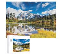 Casse-têtes pour Adultes 500 PCS Mountain Reflections Nature's Serenity Puzzle Casse-têtes pour Adultes - Jeu De Réflexion - Décoration Parfaite - Cadeaux d'anniversaire Et De Noël Uniques 500 PCS