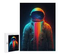 Casse-têtes pour Adultes 500 PCS Neon Astronaut Space Exploration Art Casse-têtes pour Adolescents : Améliore La Mémoire, Stimulant Et Amusant pour Toute La Famille 500 PCS
