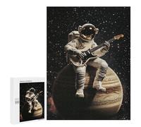 Casse-têtes pour Adultes 500 PCS Space Guitar Hero Astronaut Playing Electric Guitar on Jupiter! Casse-têtes pour Adolescents : Améliore La Mémoire, Stimulant Et Amusant pour Toute La Famille 500 PCS