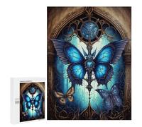 Casse-têtes pour Adultes 500 PCS Steampunk Butterfly Window Art Casse-têtes pour Adolescents : Améliore La Mémoire, Stimulant Et Amusant pour Toute La Famille 500 PCS
