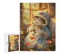 Casse-têtes pour Adultes 500 PCS Whiskered Dreams Cozy Cat Nap Time Casse-têtes pour Adolescents : Améliore La Mémoire, Stimulant Et Amusant pour Toute La Famille 500 PCS