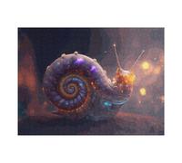 Casse-têtes pour Adultes 52x38cm/1000pcs Casse-têtes Magical Glowing Snail Shell Casse-têtes pour Adultes, Jeu De Réflexion, Cadeau d'anniversaire, Cadeaux d'anniversaire Uniques 52x38cm/1000pcs
