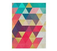 Casse-têtes pour Adultes 52x38cm/1000pcs Colored Triangles 04 Casse-têtes pour Adultes, Jeu De Réflexion pour Améliorer La Mémoire, Activités Amusantes À Faire À La Maison, 52x38cm/1000pcs