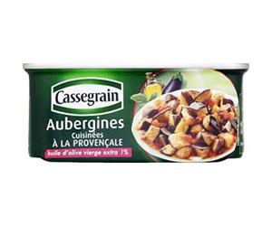 Cassegrain Aubergines cuisinées à la provençale - La boîte de 185g