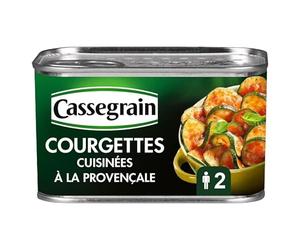 CASSEGRAIN - COURGETTES CUISINÉES À LA PROVENÇALE À L'HUILE D'OLIVE 375G - LOT DE 3