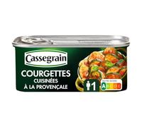 CASSEGRAIN - Courgettes Cuisinées à la Provençale Tomate Basilic et Ail - la boîte de 185g - Le Lot De 4