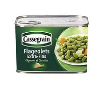 CASSEGRAIN - Flageolets Cuisinés Extra Fins 465G : Le goût authentique des légumes conservés pour vos plats savoureux - Le Lot De 4