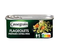 CASSEGRAIN Flageolets Cuisinés Extra Fins - Recette Traditionnelle - 130g de délice végétal en conserve - Lot De 4 - Vendu Par Lot