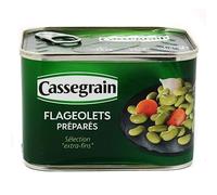 CASSEGRAIN - Flageolets Cuisinés Extra Fins, Savoureux et Prêts à l'Emploi 465G