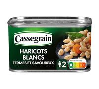 CASSEGRAIN - Haricots blancs cuisinés Savoureux et prêts en un instant, Boîte 250g