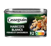 CASSEGRAIN - Haricots Blancs Préparés Fermes et Fondants aux Aromates - la boîte de 250g - Le Lot De 4
