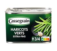 Cassegrain Haricots Verts Extra Fins - Cueillis à la Main Délicatement Rangés en Conserve 390g - Saveur Préservée Qualité Premium - Idéal en Plat Cuisin - Le Lot De 3