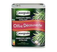 Cassegrain Haricots verts extra-fins, cueillis et rangés main - La boîte de 220g