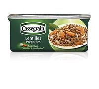 CASSEGRAIN - Lentilles Cuisinées Aux Oignons Et Carottes 1/4 125G - Lot De 3 - meilleure offre