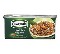 Cassegrain Lentilles Cuisinées aux Oignons et Carottes 200g (lot de 10)