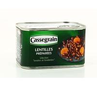 CASSEGRAIN - Lentilles Cuisinées, Plat Végétarien Prêt À Servir, Riche En Protéines Et Fibres, 265g - Lot De 4