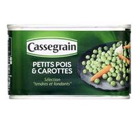 Cassegrain Petits pois & carottes - La boîte de 265g net égoutté