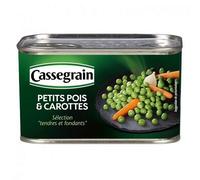 CASSEGRAIN - Petits Pois Et Carottes Sélection "Tendres Et Fondants" 265G - Lot De 4 - livraison offerte