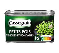 CASSEGRAIN - Petits Pois Sélection Tendres Fondants en Conserve de 280G pour une Cuisson Rapide et Pratique - Savoureux Conserves de Légumes pour une Alimentation Saine et Gourmande. - Le Lot De 4
