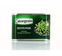 CASSEGRAIN - Petits Pois Tendres Et Fondants, Légumes Savoureux En Conserve, 495g - Lot De 4