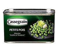 CASSEGRAIN - Petits Pois - Tendres et Savoureux - Nutri-Score A - Emballage 100% Recyclable - Boîte de Conserve 400 g