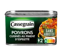 CASSEGRAIN Poivrons cuisinés au piment d'Espelette 1/2 375g