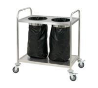 Casselin CCIPP Chariot en inox porte poubelle