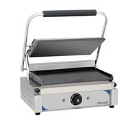 Casselin Grill panini plaques lisses CGPLL 2200 Watts inox et noir
