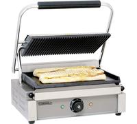 Casselin Presse panini professionnel – Plaques rainurées et lisses 335 x 220 mm, 2200 Watt