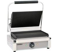 Casselin Grill Panini CGPRR plaques rainurées 335 x 220 mm 2200 W Inox Professionnel