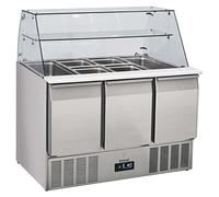 Casselin Saladette vitrée 3 portes GN 1/1
