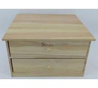 CASSEPASTA Commode porte accessoires en bois avec deux tiroirs pour machines à pâtes Sirge