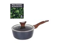 Casserole 1 poignée 20 cm avec couvercle bleu pétrole New Ceramic