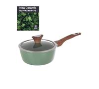 Casserole 1 poignée 20 cm avec couvercle vert New Ceramic