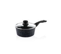 Westinghouse Black Marble Casserole Ø18 cm, Avec Couvercle, Compatible Induction et Tous Feux, Sans PFOA, Antiadhésive, Compatible Lave-Vaisselle