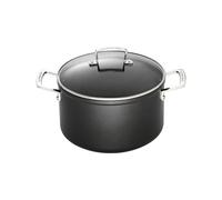 Le Creuset – Faitout Aluminium forgé 18 cm avec couvercle en verre – Anthracite/Argenté