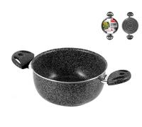 Casserole 2 Poignées Antiadhésive 'STONE' 18 Cm En Aluminium