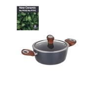 Casserole 20 cm avec couvercle bleu pétrole New Ceramic