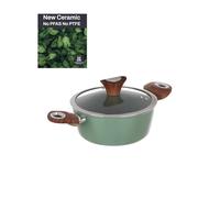 Casserole 20 cm avec couvercle vert New Ceramic