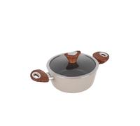 Casserole 20 cm crème Kolors avec couvercle