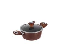Casserole 20 cm marron Kolors avec couvercle