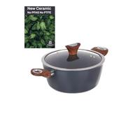 Casserole 24 cm avec couvercle bleu pétrole New Ceramic